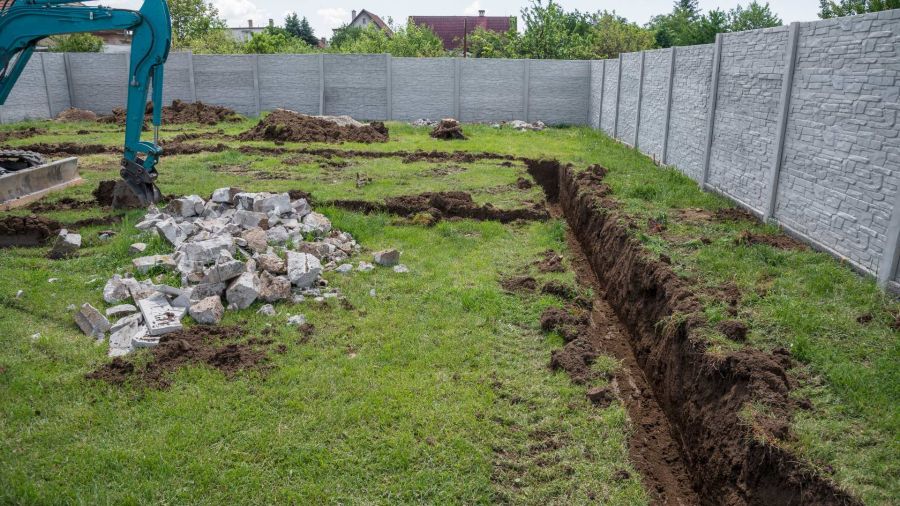 Sapat fundatie casa cu miniexcavator